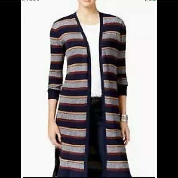 NWT STYLE CO Women’s Plus Long Duster Cardigan Stretchy Sz 2X - Picture 1 of 7